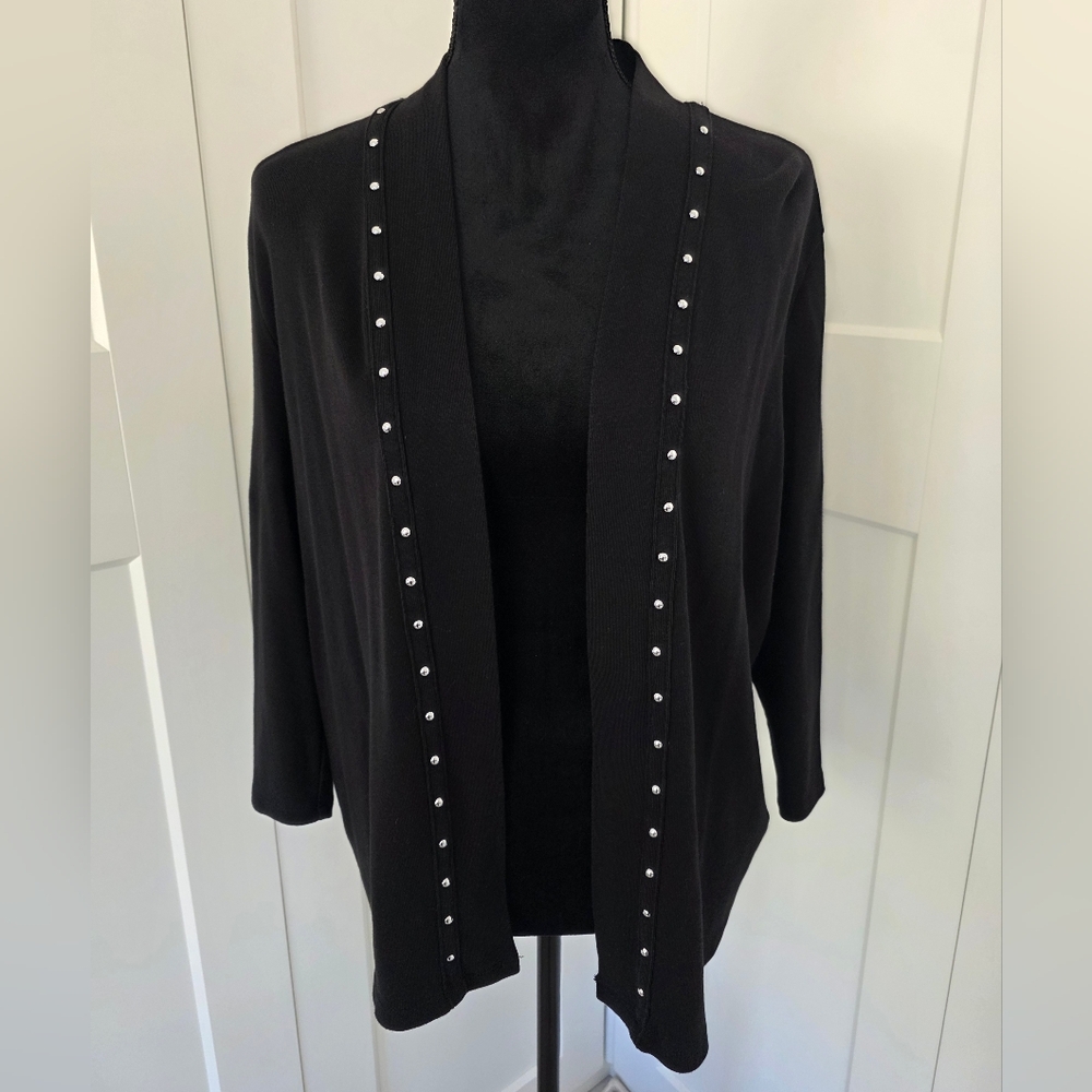 Rafaella Black Cardigan with Silver Studs